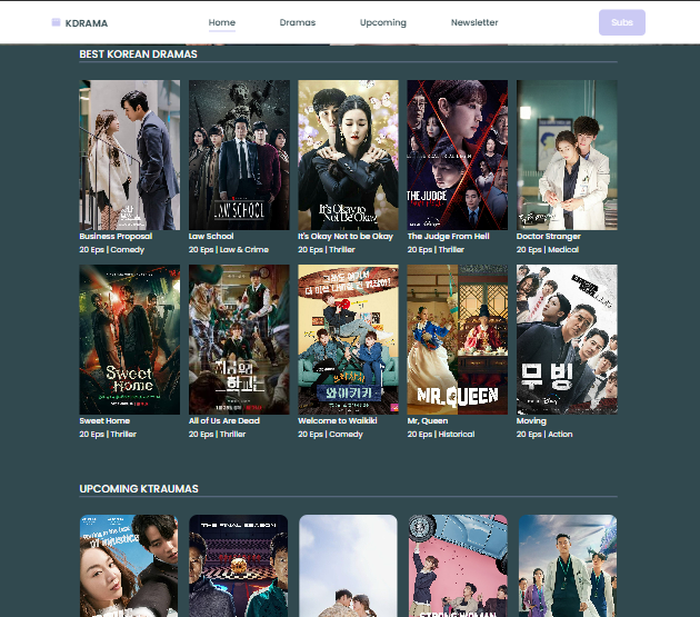 Drama Website Template Using Html, Css & JavaScript