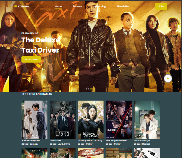 Drama Website Template Using Html, Css & JavaScript