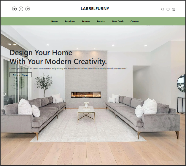 Furniture Website Template