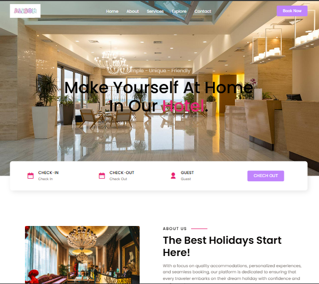 Hotel Responsive Website Using Html, Css & JavaScript