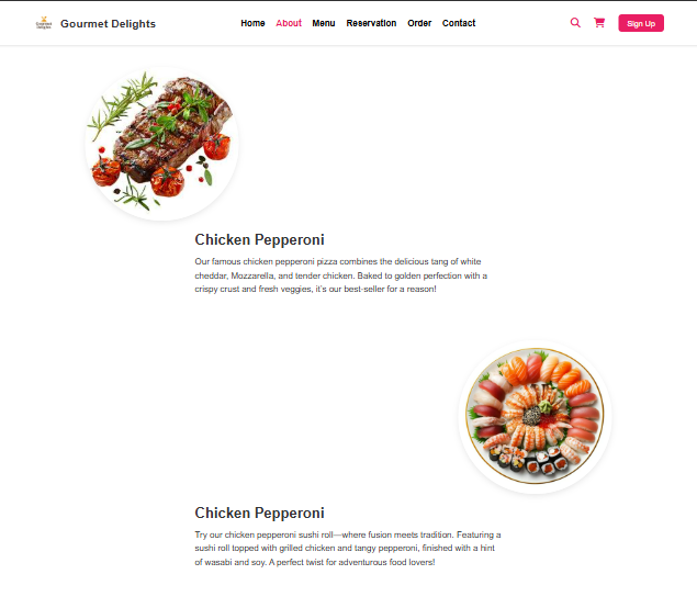 A Restaurant Website Using Html & Css