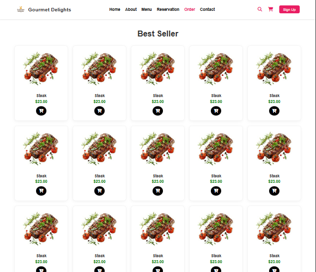 A Restaurant Website Using Html & Css