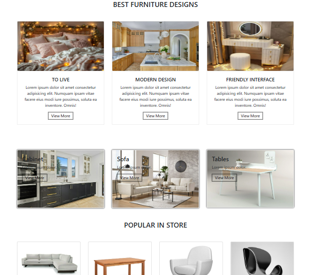 Furniture Website Template