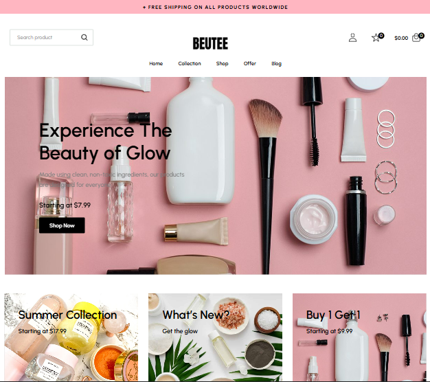 Ecommerce Beauty Web Template Using Html Css & JavaScript