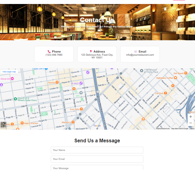 A Restaurant Website Using Html & Css